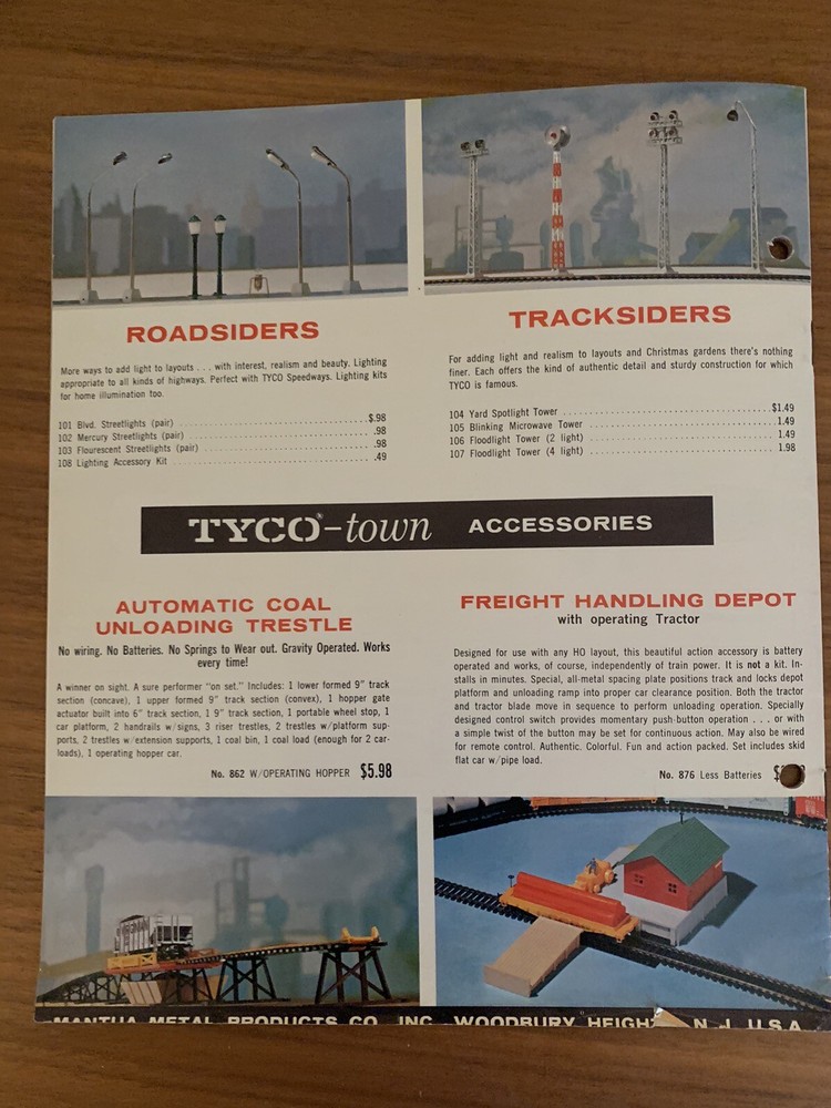 Tyco Town Train Dealer Catalog 1963