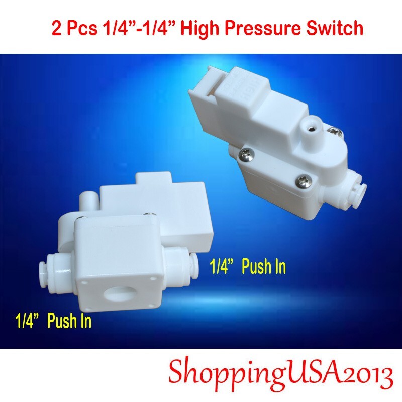 2 1/4"-1/4" High Pressure Switch Quick Connect RO Water Filter System Push In