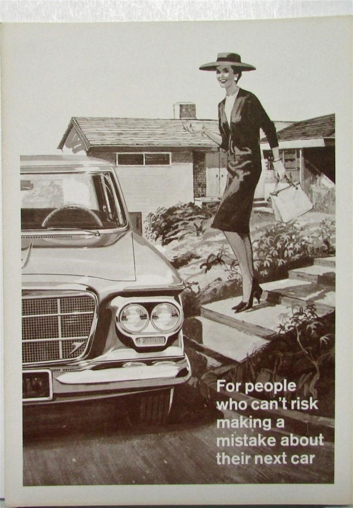 1962 Studebaker Lark Sales Folder Bus Reply Card Test Drive Targeting Teachers