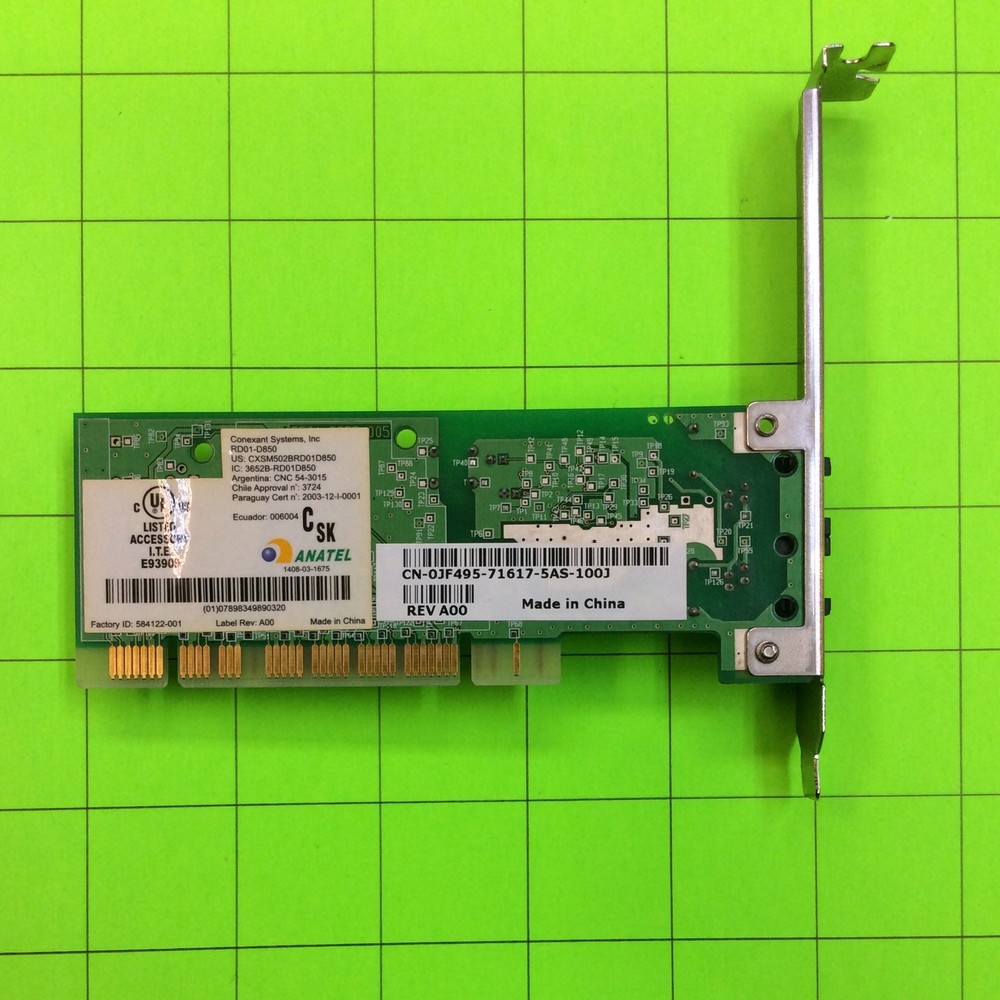 Dell Dimension E310 PC Computer Modem CN-0JF495 RD01-D850 Anatel