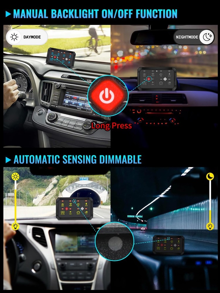 MAYELLO RGB 8 Gang Switch Panel w/Memory Function Auto-Dimmable Switch Panel ...