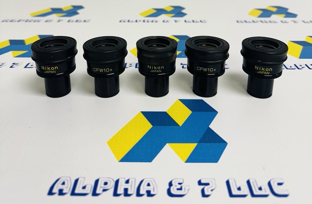 5 Nikon CFW 10x Microscope Eyepiece Linear Measurement Reticle Graticle