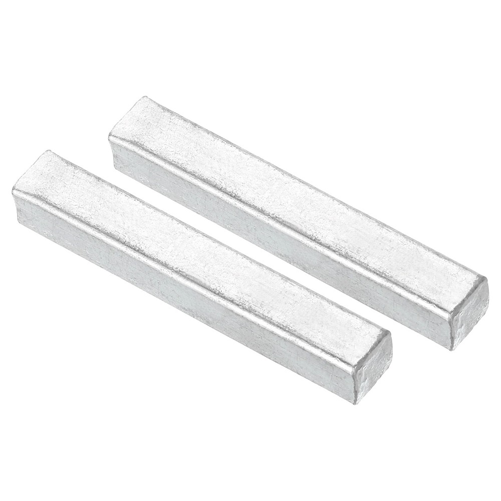 2pcs Door Spindle Bar, 50mm Door Knob Spindle, Silver, Solid Iron