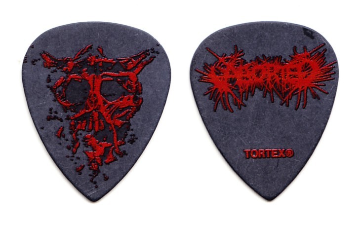 Aborted Ian Jekelis Black/Red Guitar Pick - 2025 Tour