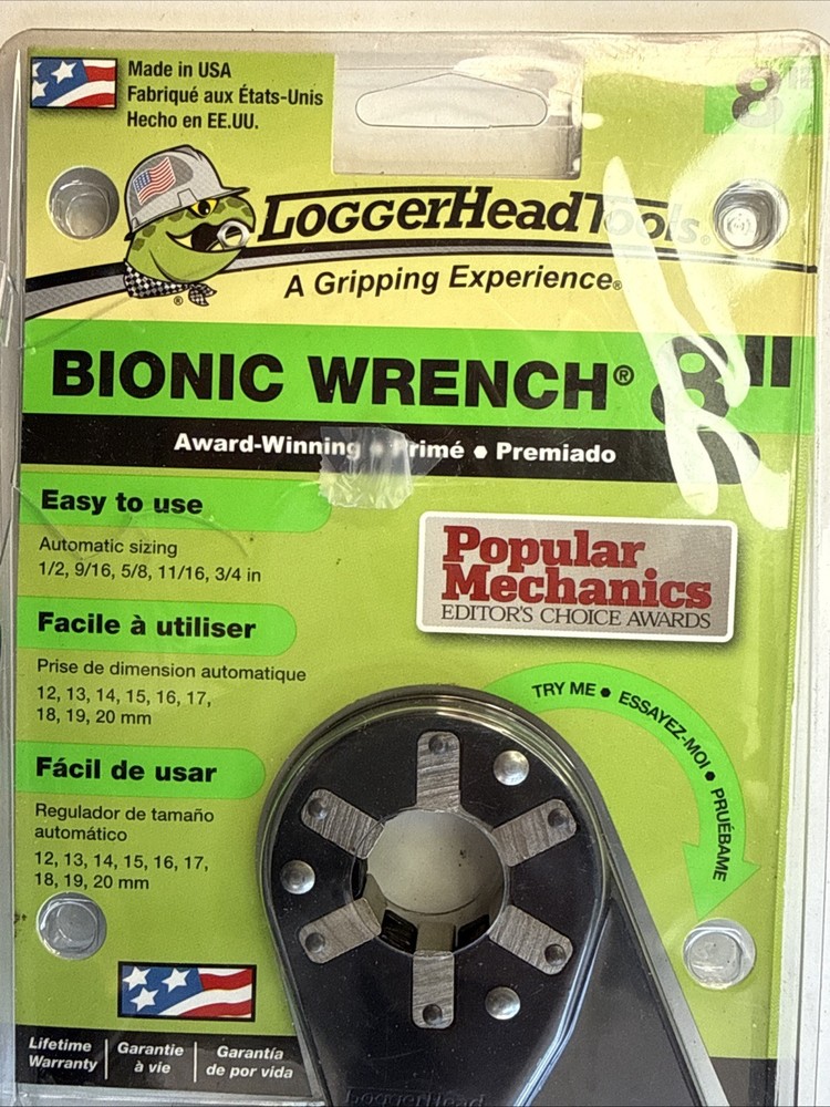 Logger Head Tools 8" Bionic Wrench Made in USA