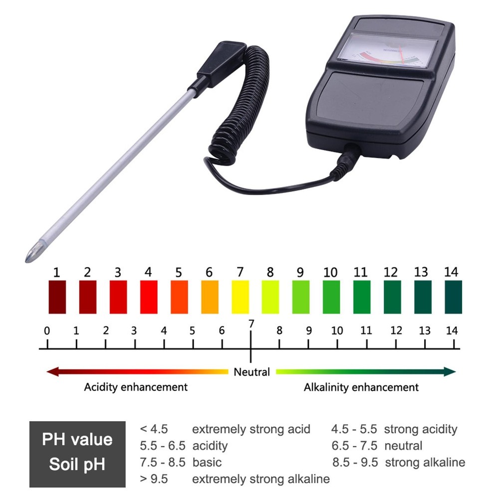 Auto power Garden Farm Soil PH Meter Pointer Type Acidity Tester Gauge Tool