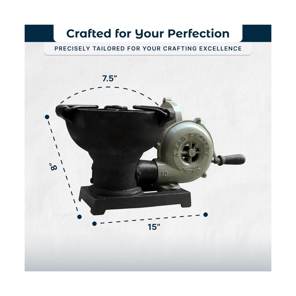 Simond Store Blacksmith's Forge with Hand Blower for Knife Making Blacksmithi...