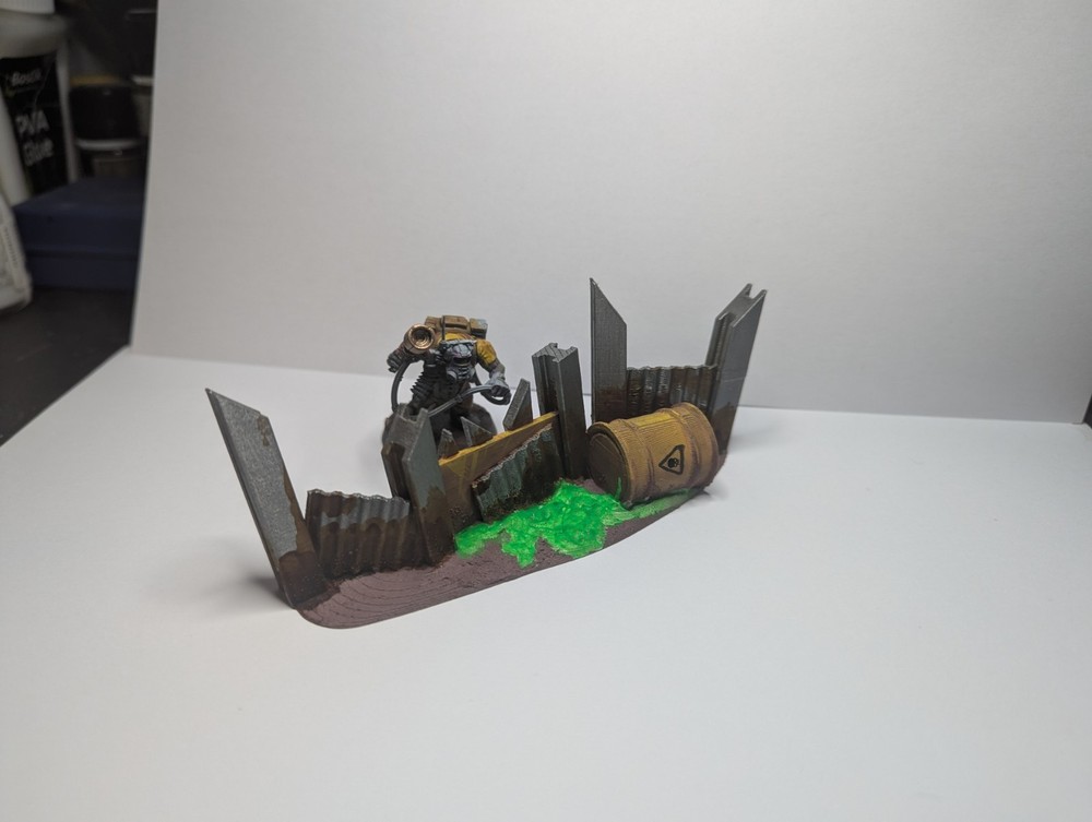 Scrap Barricades Sci-fi Gaming 3d printed ork