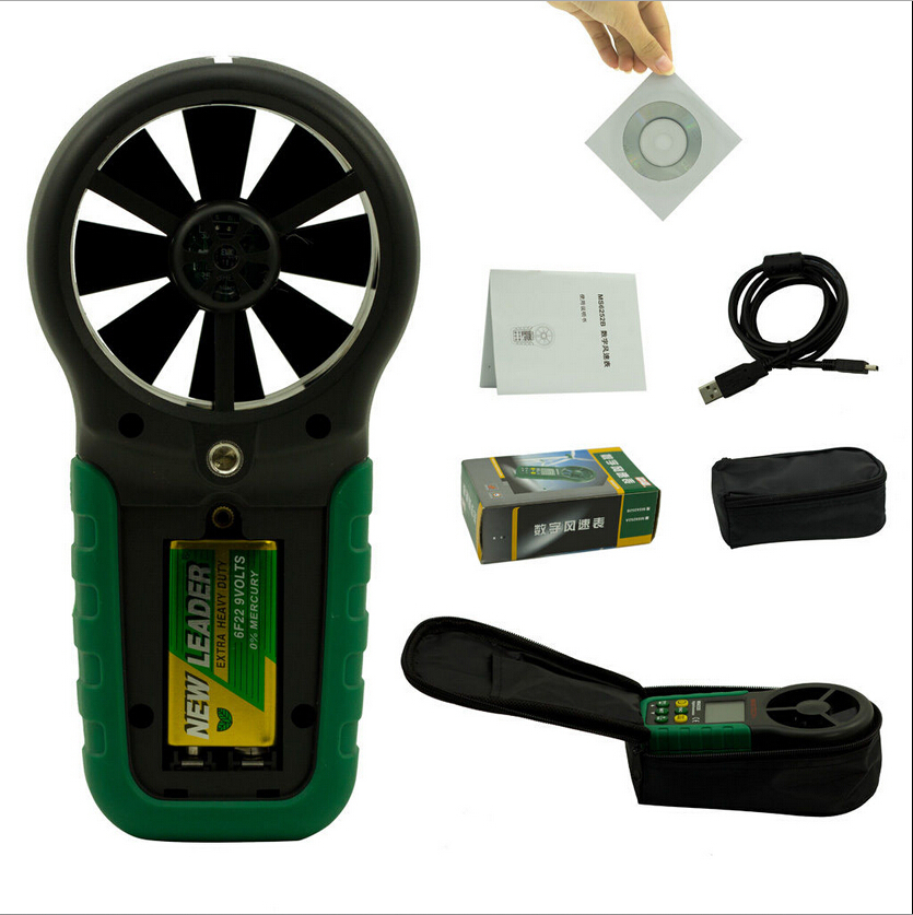 MS6252B Professional Digital Anemometer T&RH sensor Air-Velocity/Flow