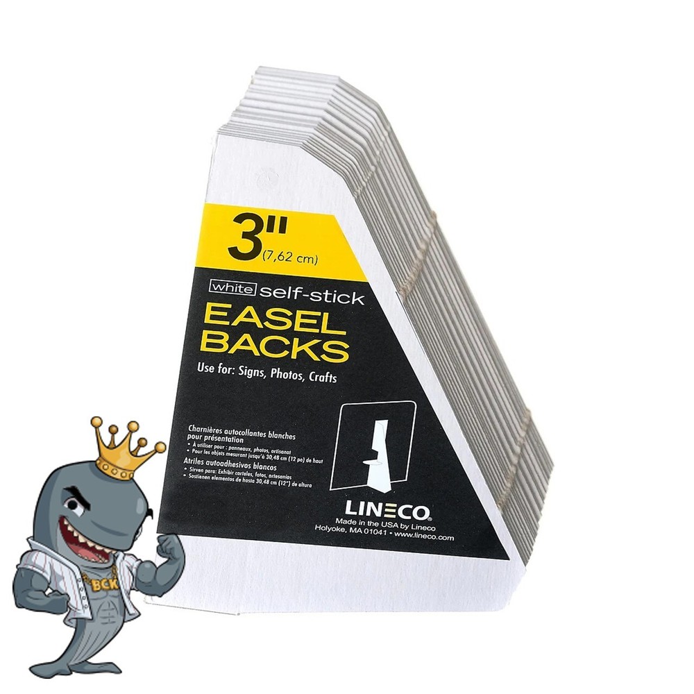 Lineco 3" White Easel Back 25ct