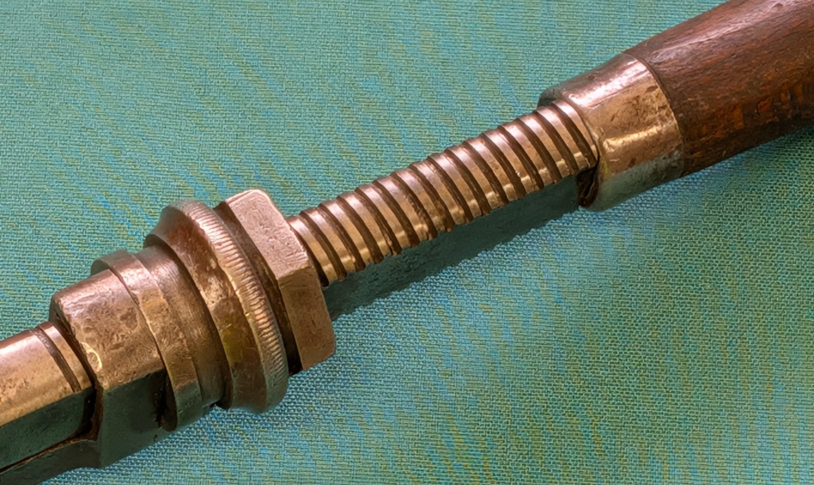 1900's Bemis & Call Co. No. 37 Nut/Monkey Wrench 10" Wood Handle Merrick Pattern