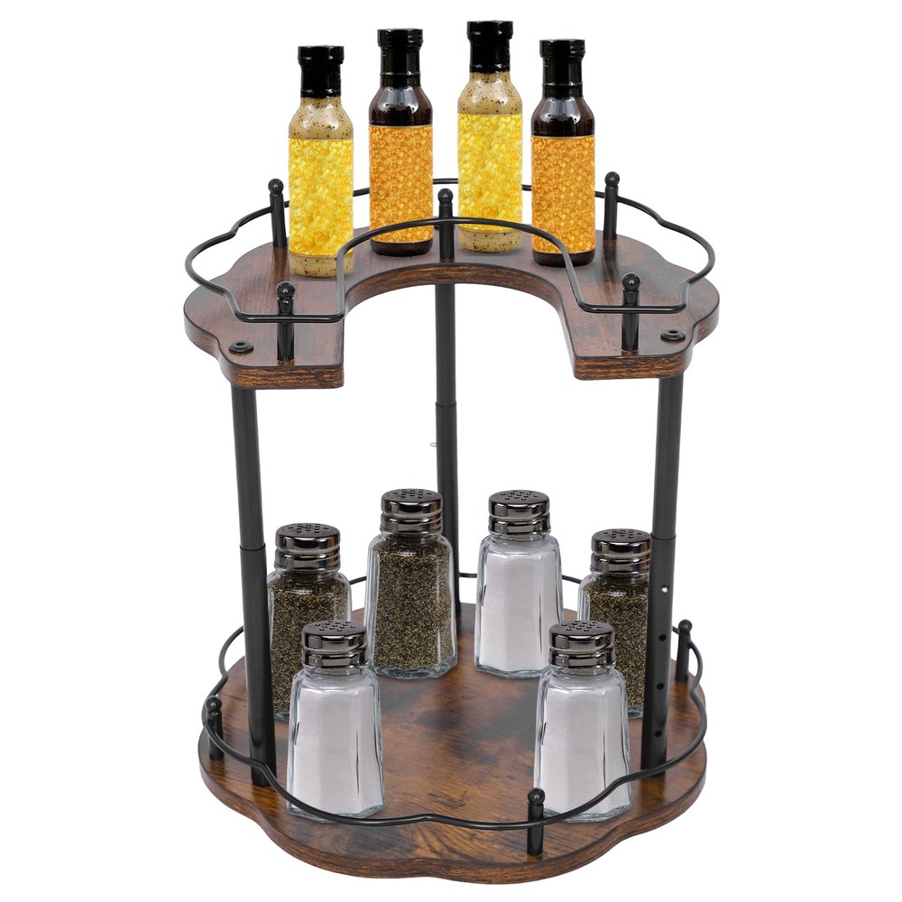 Spice Organizer Rack, Height Adjustable Rotating Spice Organization for Cabinet