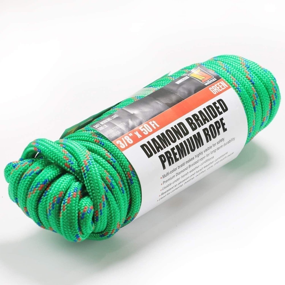 Wellmax Diamond Braid Nylon Rope – Extra Thick All Purpose Braided Flag Line...