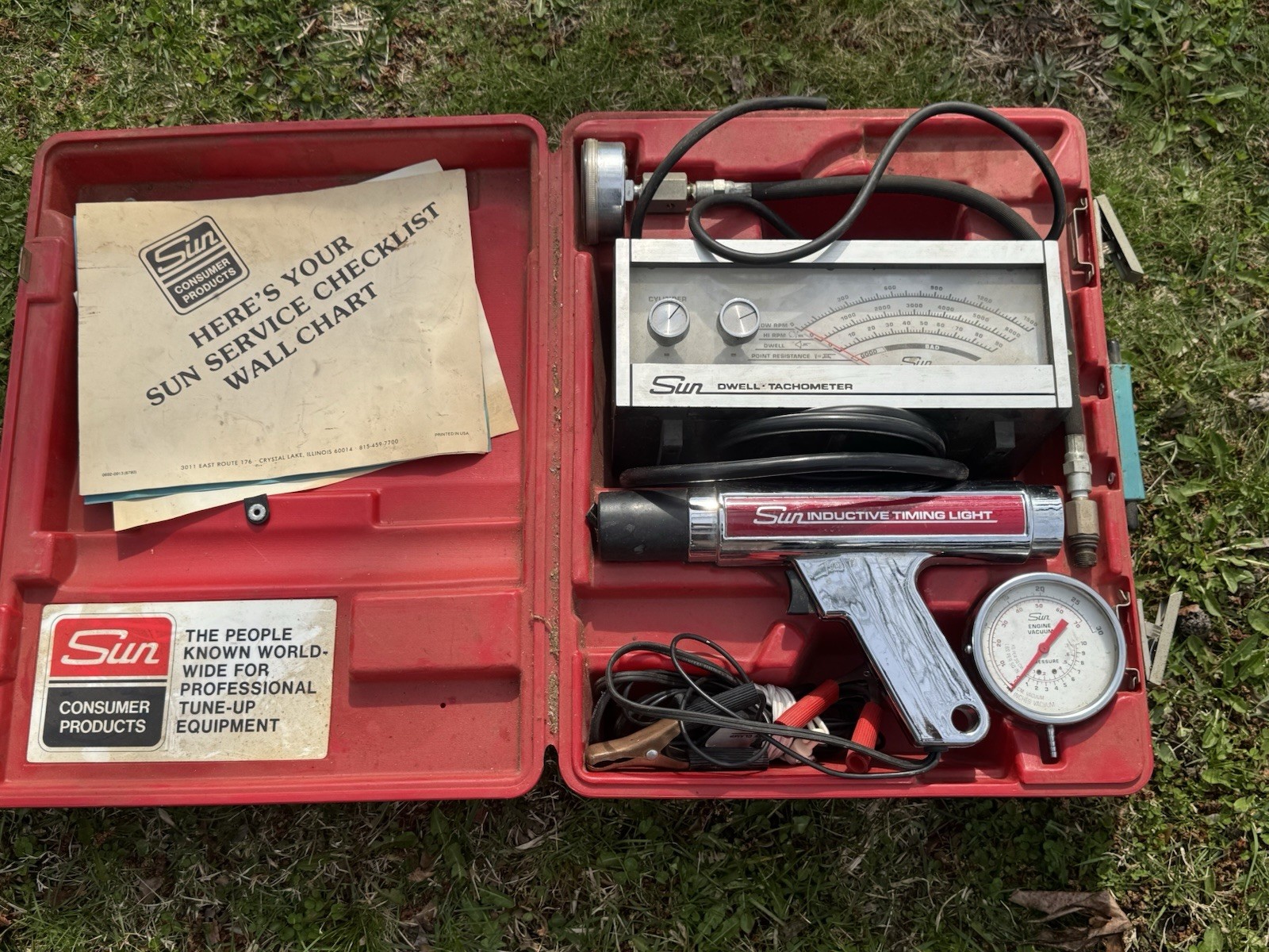 Sun CP 7501 / CP7601 Inductive Timing Light Dwell Tachometer Tune-Up Testing Kit