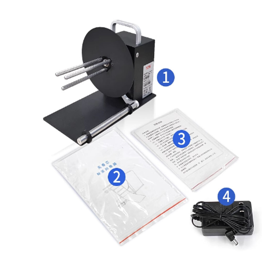 Automatic Label Coreless Rewinder Small Barcode Label Rewinder Speed Adjustable