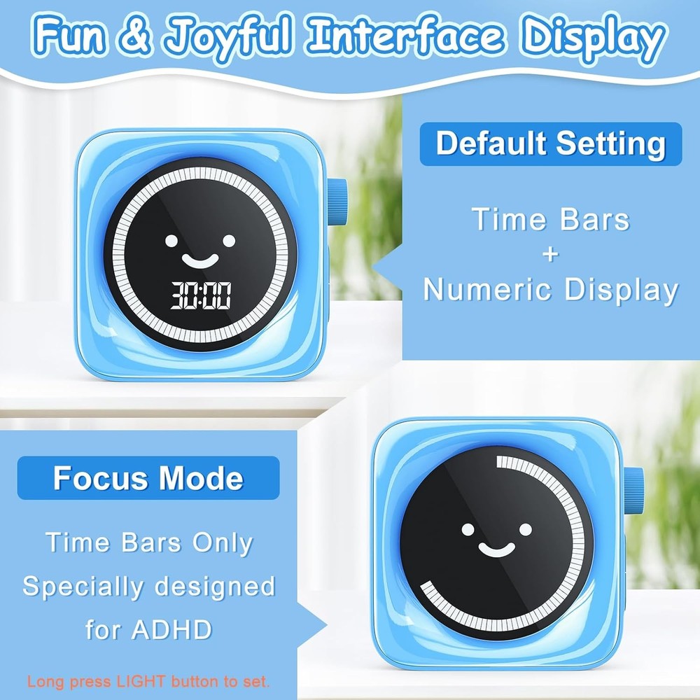 Visual Timer for Kids, 99 Minute Digital Cute Kids Visual Timer Classroom Timer