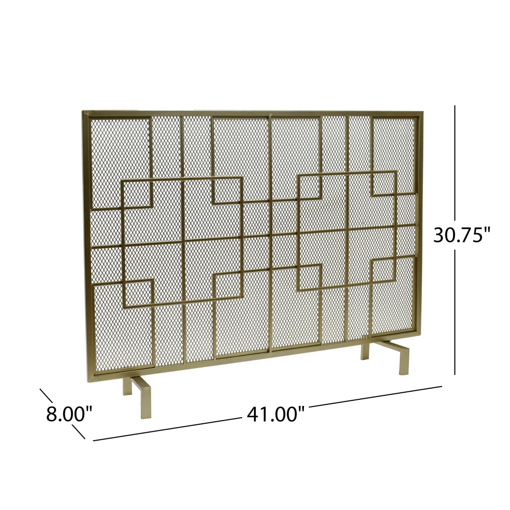 Fireproof Screen Gold Iron Single-Panel Diamond Mesh