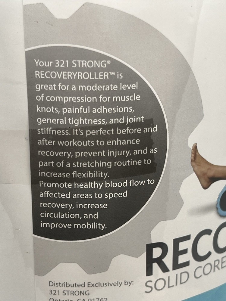 321 Strong Recovery Foam Roller – Medium Density – 13” Aqua Blue