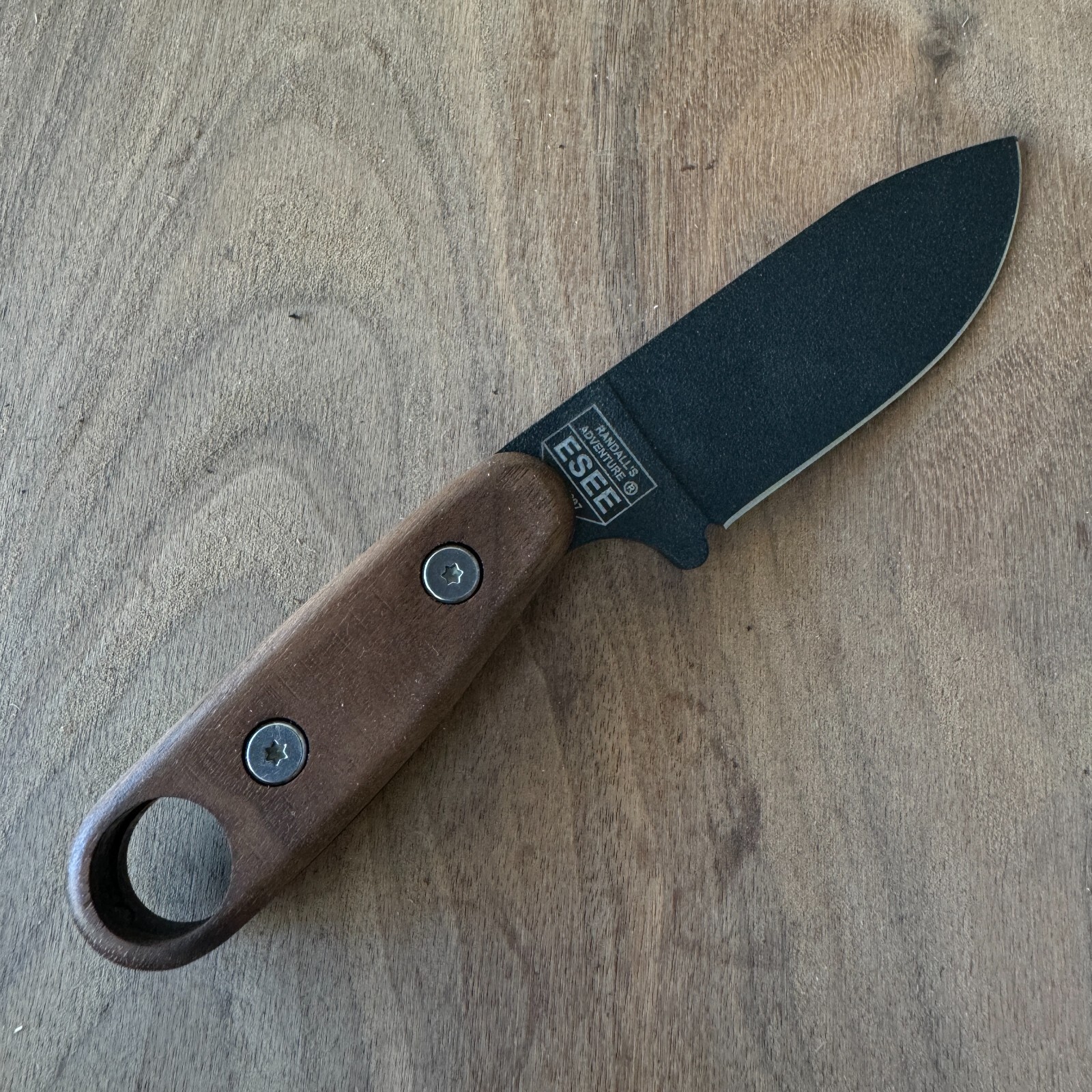 Walnut scales compatible with Kabar BK-14 Eskabar knife (w/hardware)