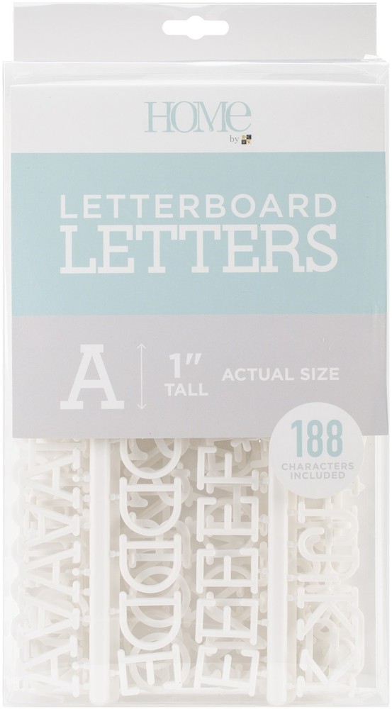 DCWV Letterboard Letters & Characters 1" 188/Pkg-White
