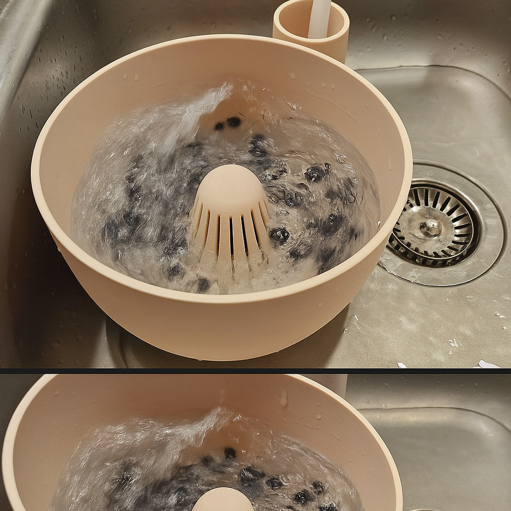📣 3D Printed HydroBowl – Vortex Fruit & Veggie Washer 🌀🍓