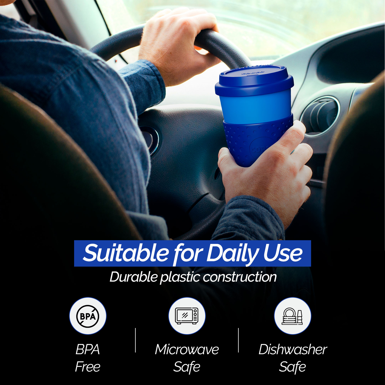 Copco Acadia Travel Mug, Set of 2 - Navy & Blue