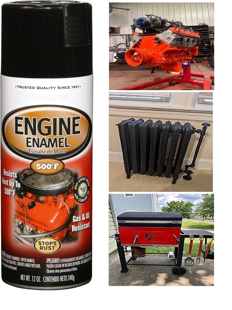 Gloss Black Coating High Temp Engine Enamel Header,Caliper Brake Paint Spray500F