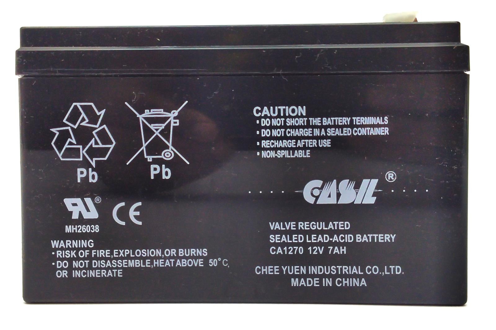 Casil CA1270 12V 7Ah SLA UPS Rechargeable Battery Non-Spillable KT-BATT-12