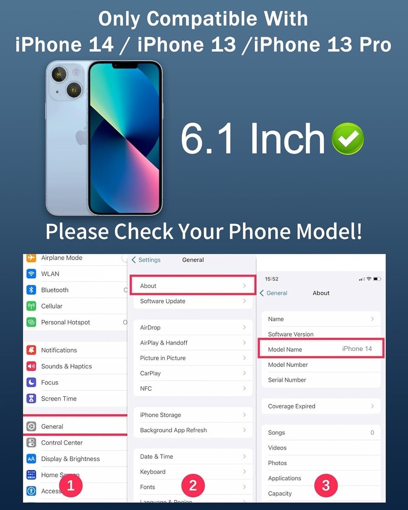 Privacy Screen Protector for iPhone 13 Pro / For iphone 14/ 13/ 13 Blue
