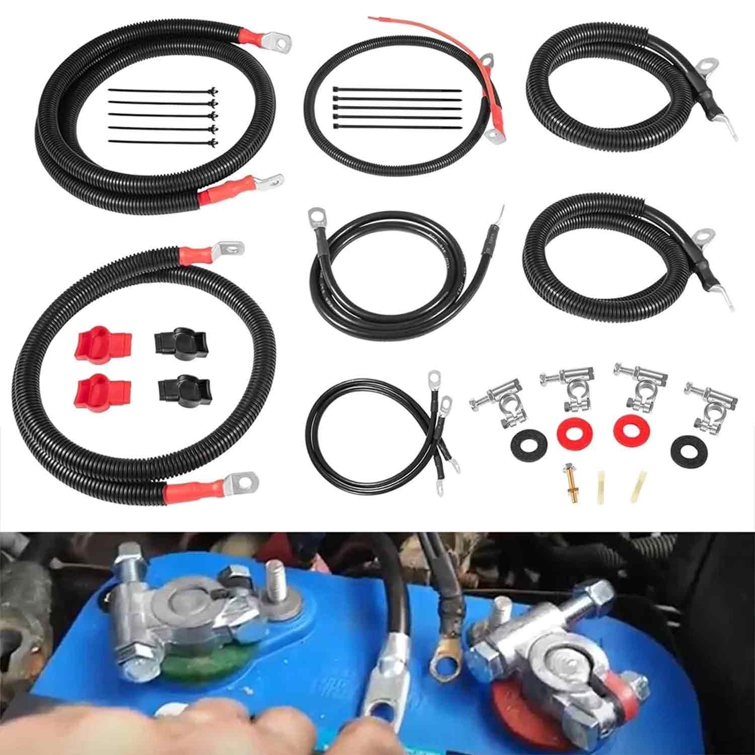 For 2003-2007 Cummins Dodge RAM Truck Gen 3 5.9L 24 Valve Battery Cable Wire Kit