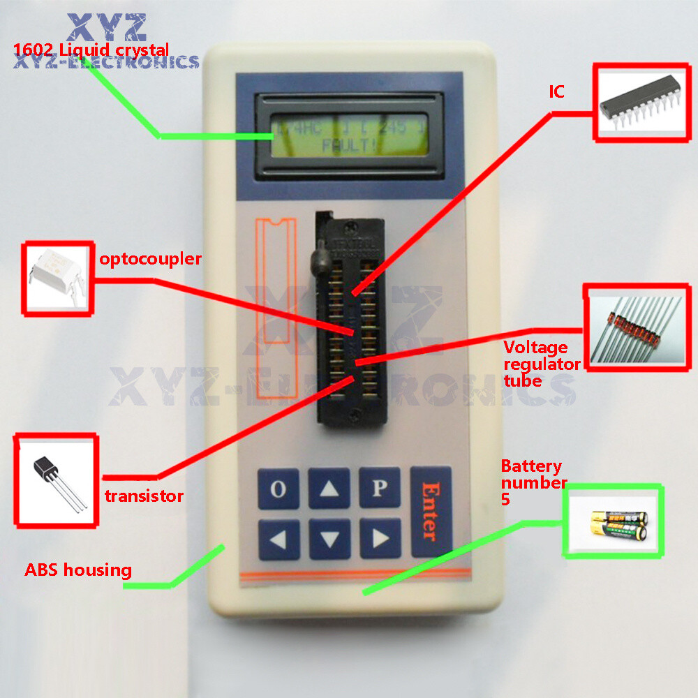 Integrated Circuit IC Chip Tester Optocoupler Auto-identify Transistor Tester