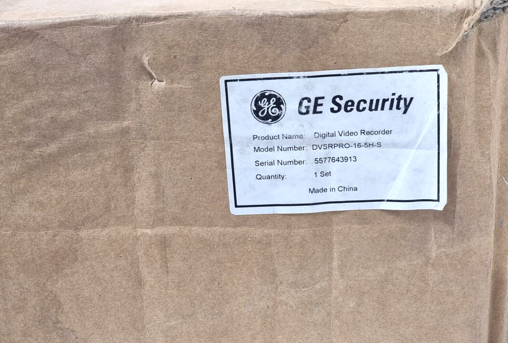 GE SECURITY DVSRPRO-16-5H-S Digital Video Recorder