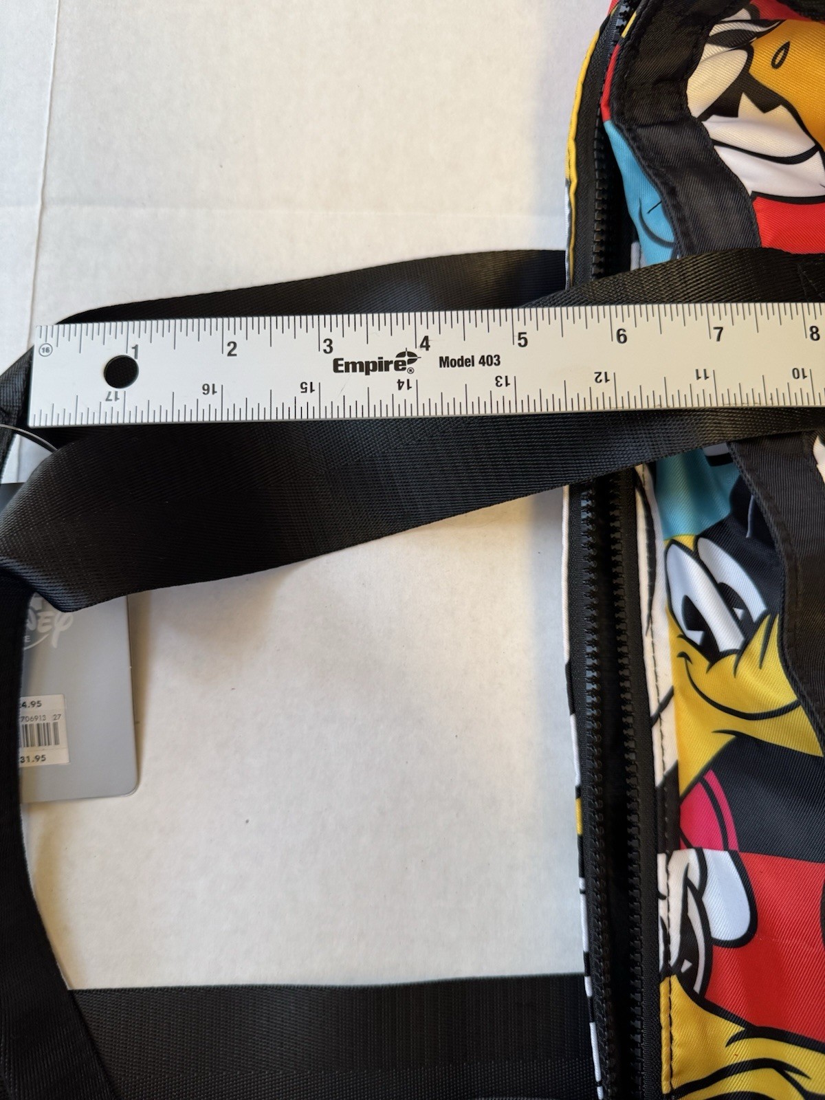 Disney Mickey Mouse And Friends Large Tote Bag Zipper Closure Dual Handles NWT