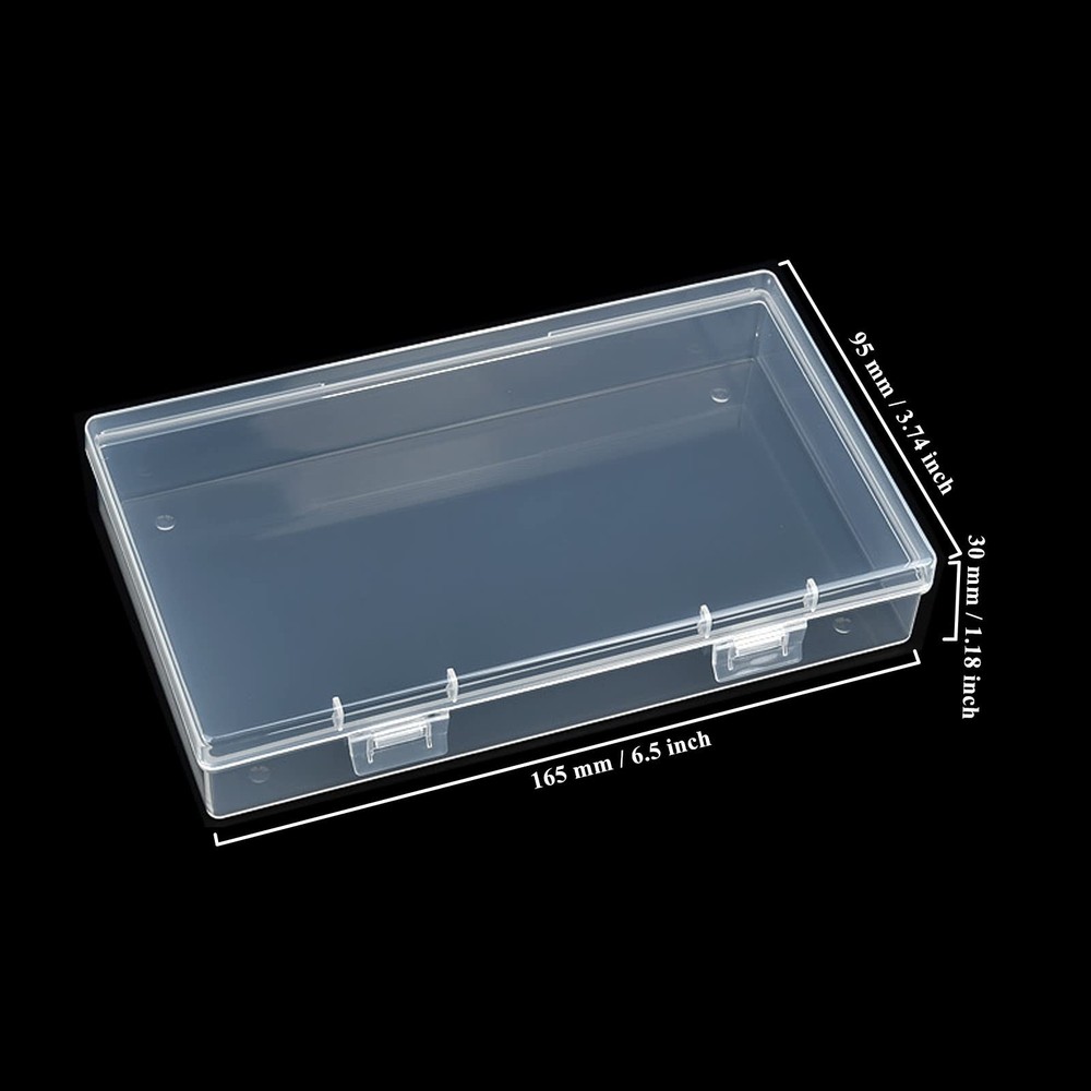 Thintinick 8 Pack Rectangular Clear 6.5 x 3.74 x 1.18 inch, Transparent