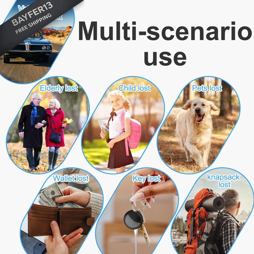 Mini GPS Tracker for Vehicles, Car Device Hidden Black