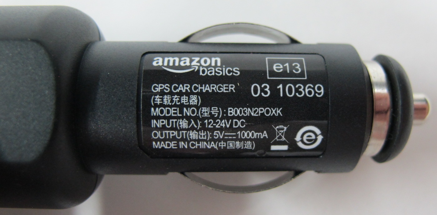 Mini-USB Universal Car Charger Vehicle Power Cable Garmin nuvi GPS AmazonBasics