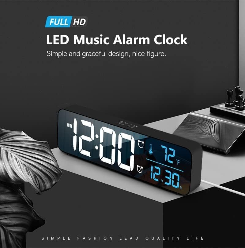 Corded Electric Digital Clock - Stylish Home Decor with Multi Display Features