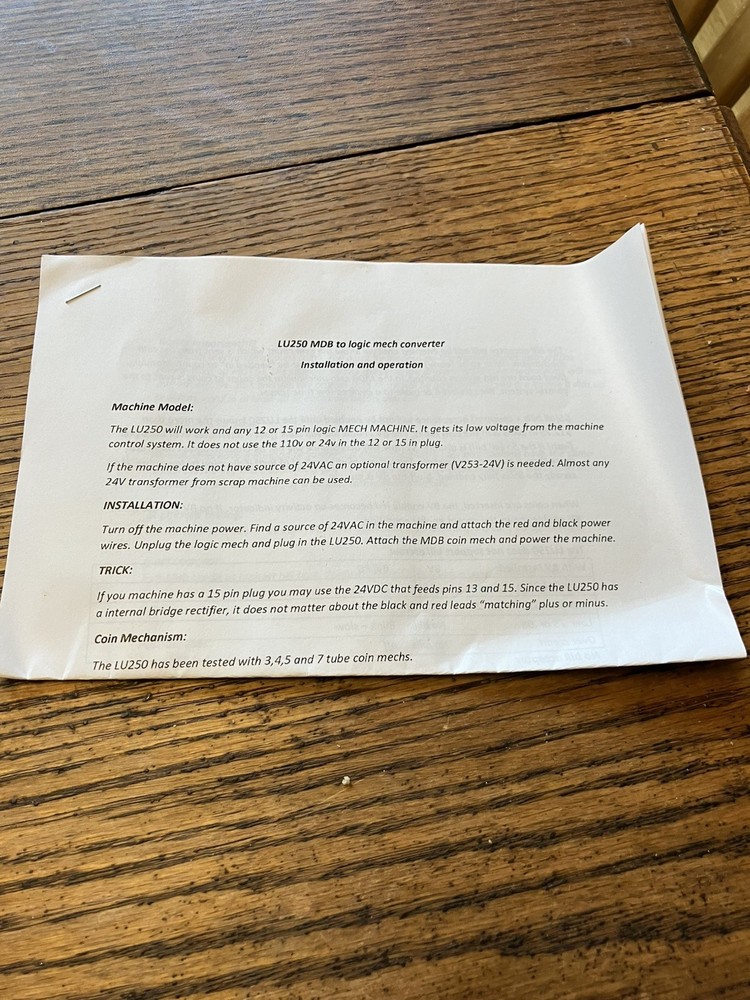 Fastcorp 631 MDB Conversion Kit