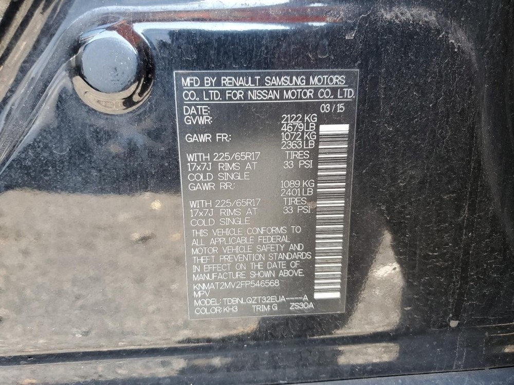 Camera/ Projector View Camera VIN K 1st Digit Fits 2015-2016 ROGUE OEM
