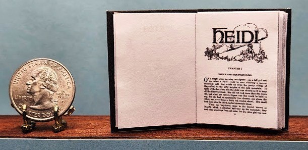 1:6 SCALE MINIATURE BOOK HEIDI ILLUSTRATED PLAYSCALE BARBIE
