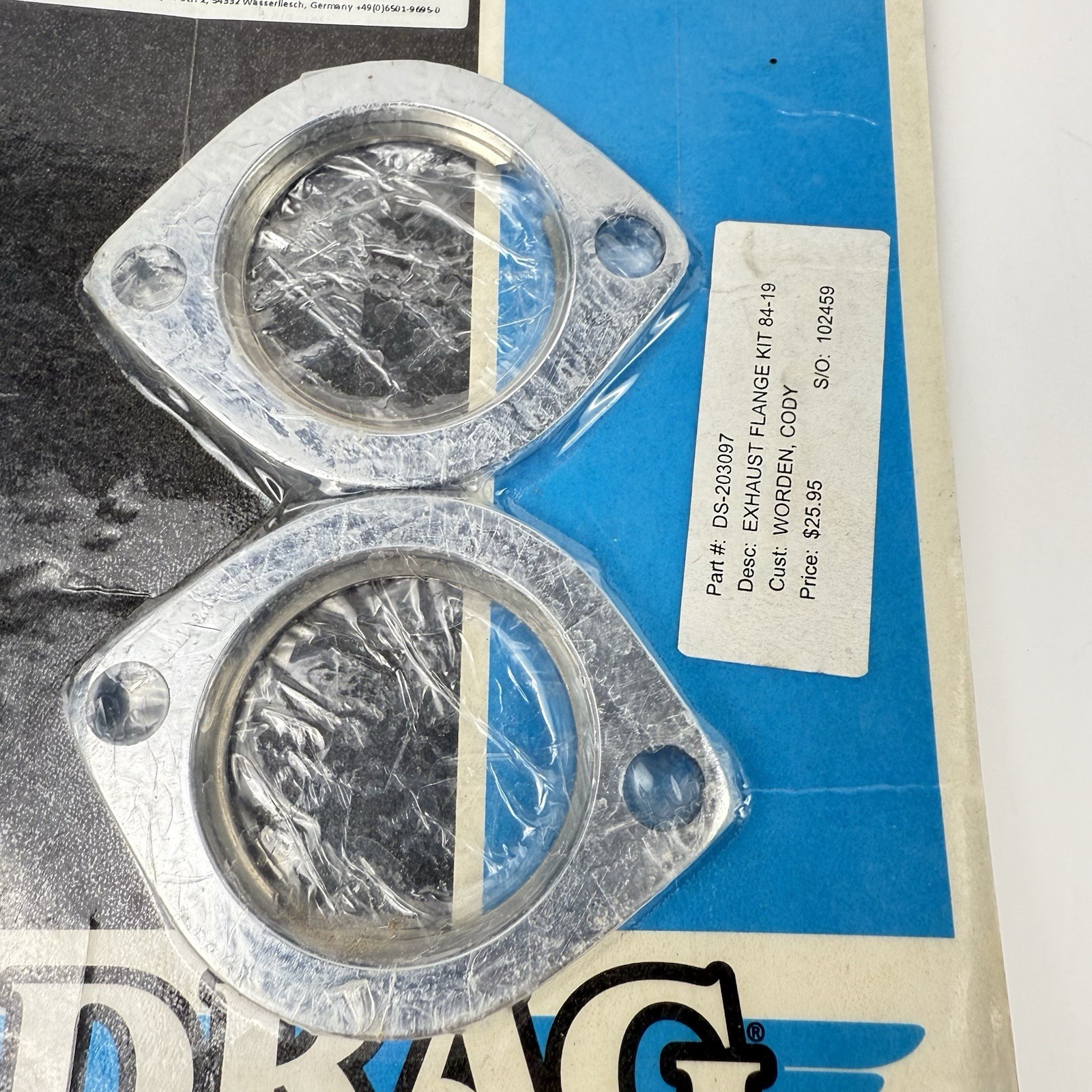 Harley Davidson Drag Specialties 84-12 Exhaust Flange Kit DS-203097