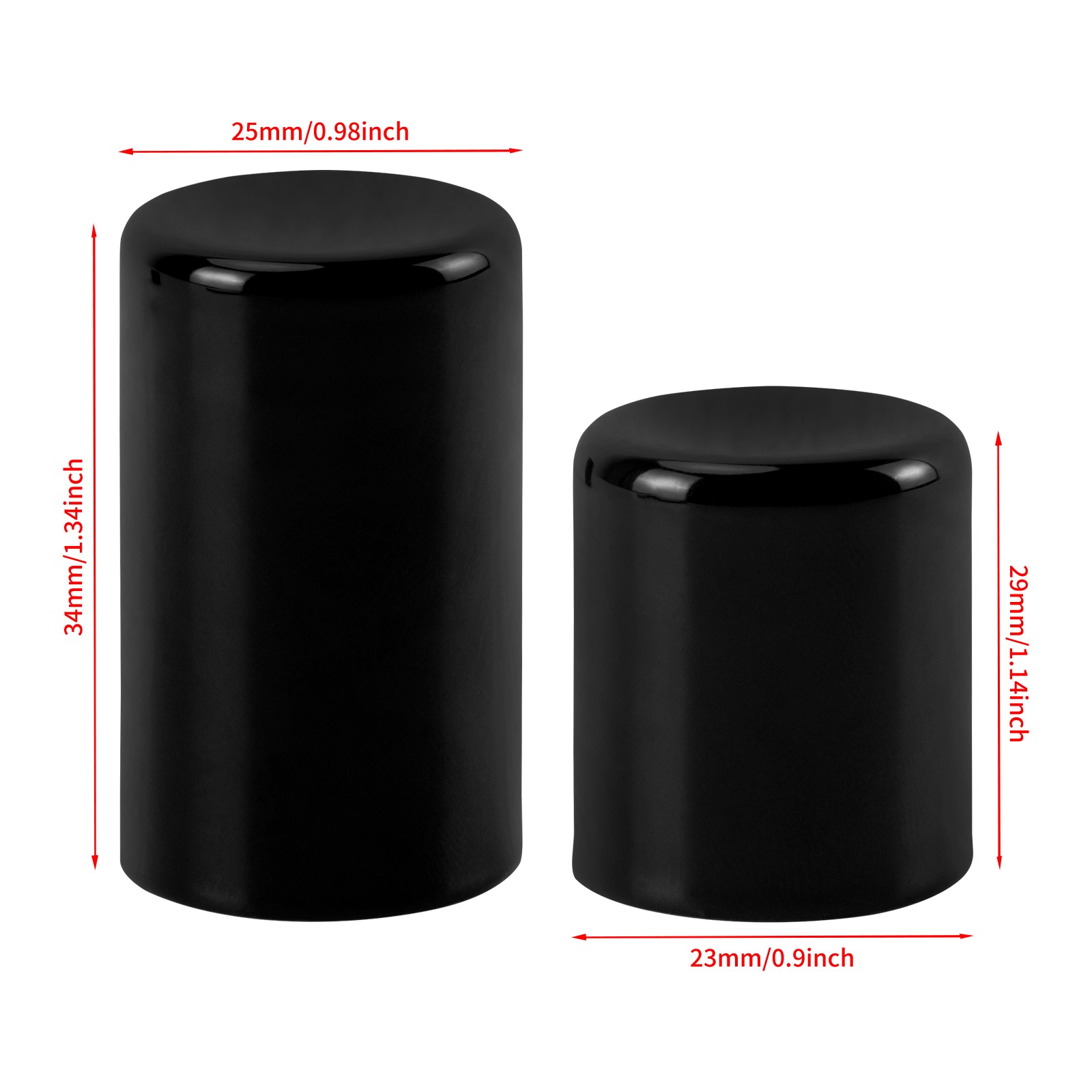 4x Black Docking Hardware Magnet Point Covers Caps For Harley 2009-2025 Touring