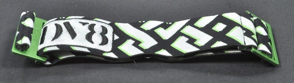 DV8 Feather Light Strap - "Square Knot" – Embroidered Logo -White/Lime Green