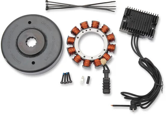 DS 32A Black Charging System Kit Stator Regulator HD Low Glide 82-86