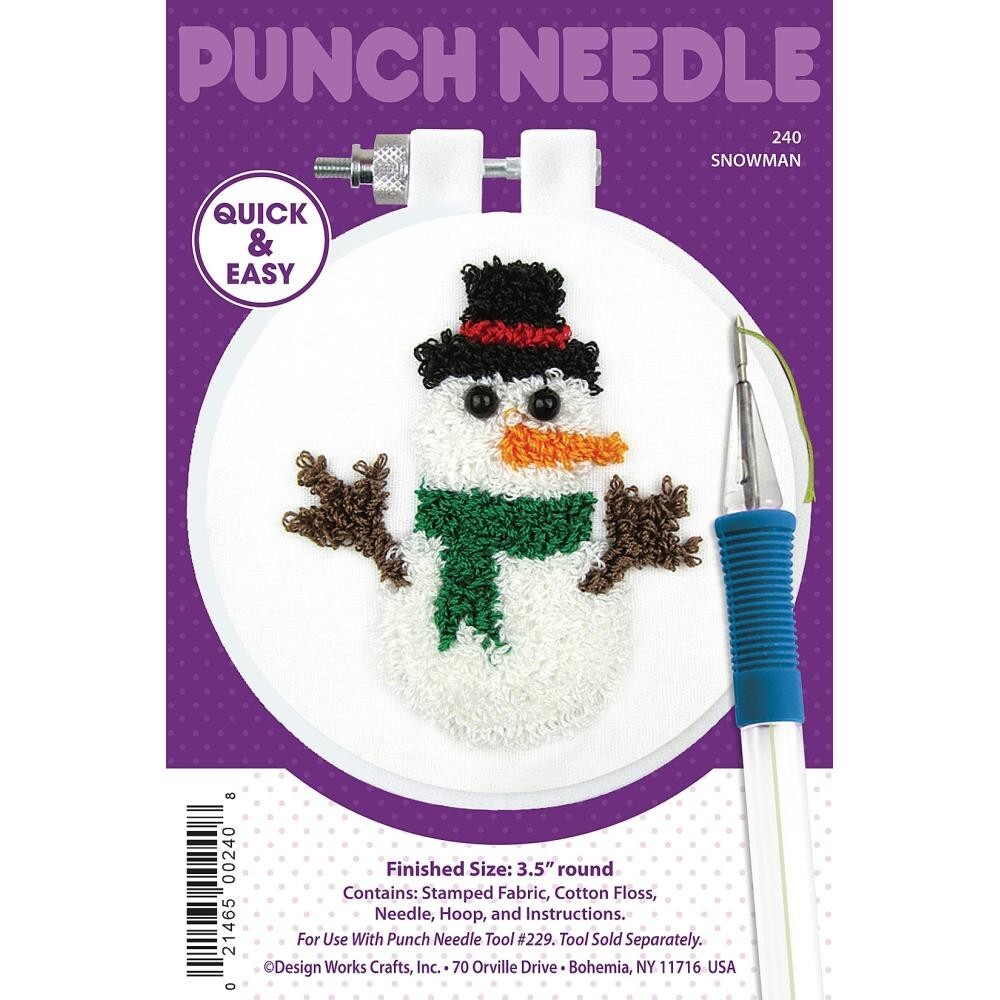 SnowMan Punch Needle Kit