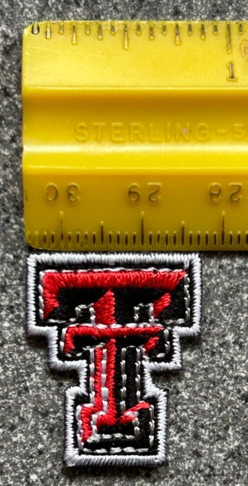 TEXAS TECH RED RAIDERS NCAA COLLEGE VINTAGE TINY 1" TEAM LOGO PATCH