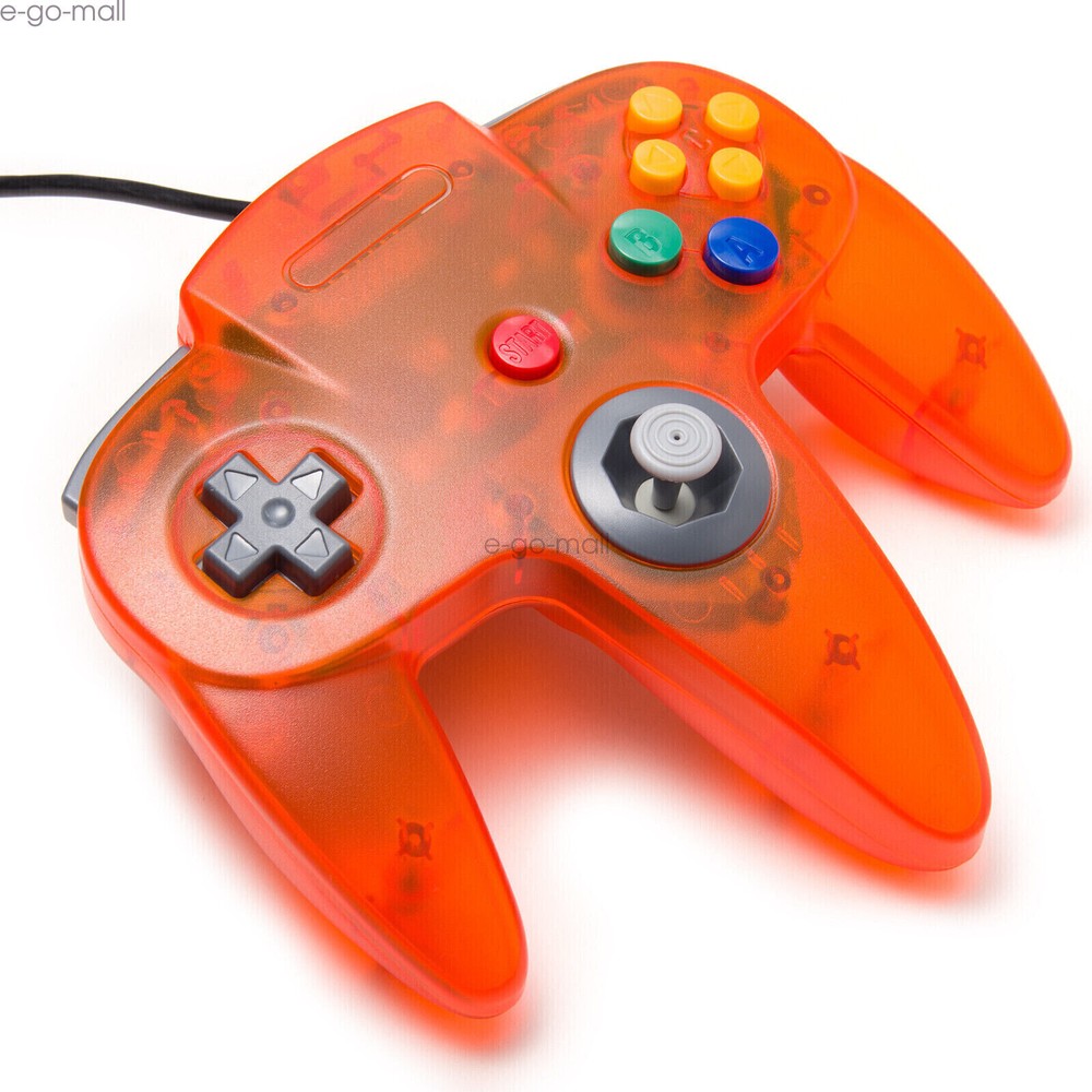 Wired N64 Controller Joystick Replacement For Nintendo 64 Console Clear Orange
