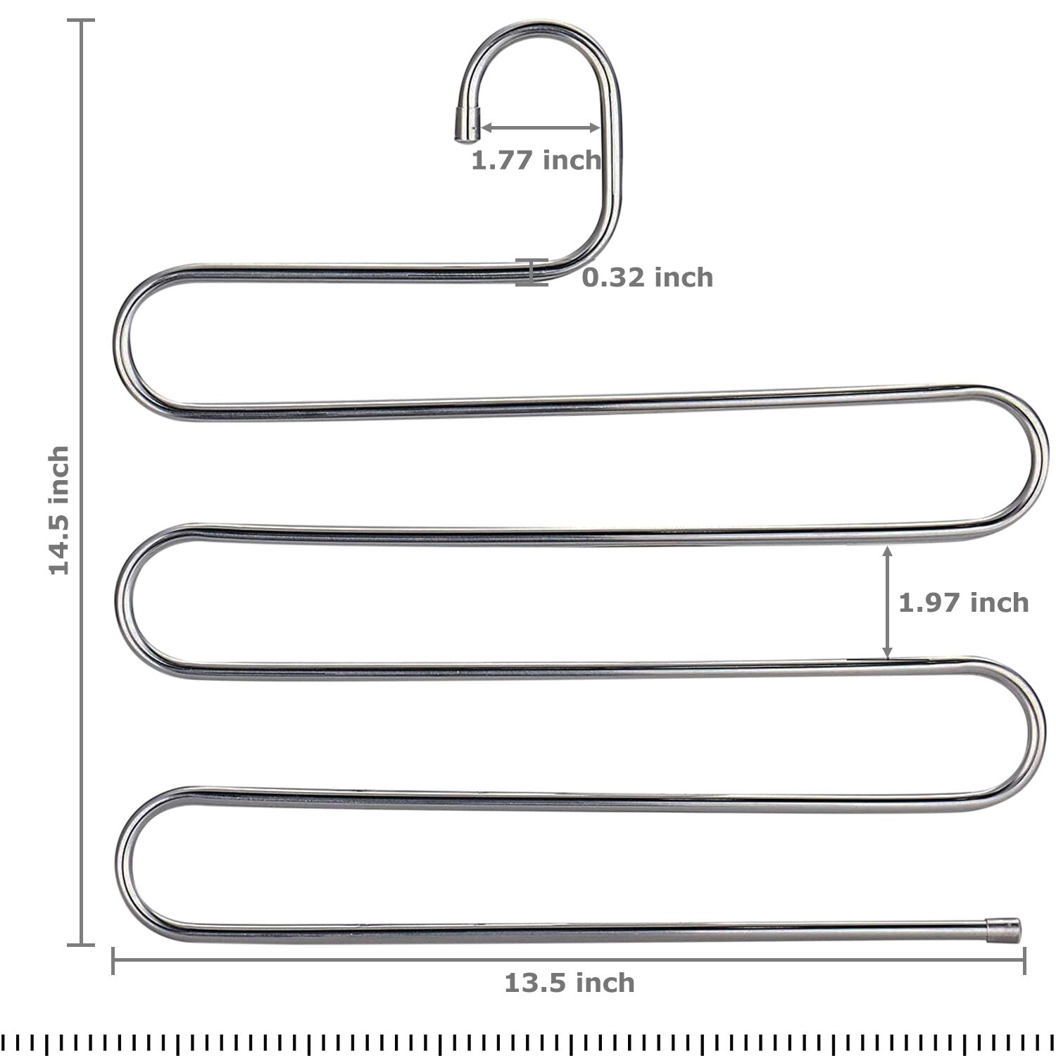 Trousers Hanger 5 Layers S Shape Pants Scarf Hanger Holder Closet Space Saver