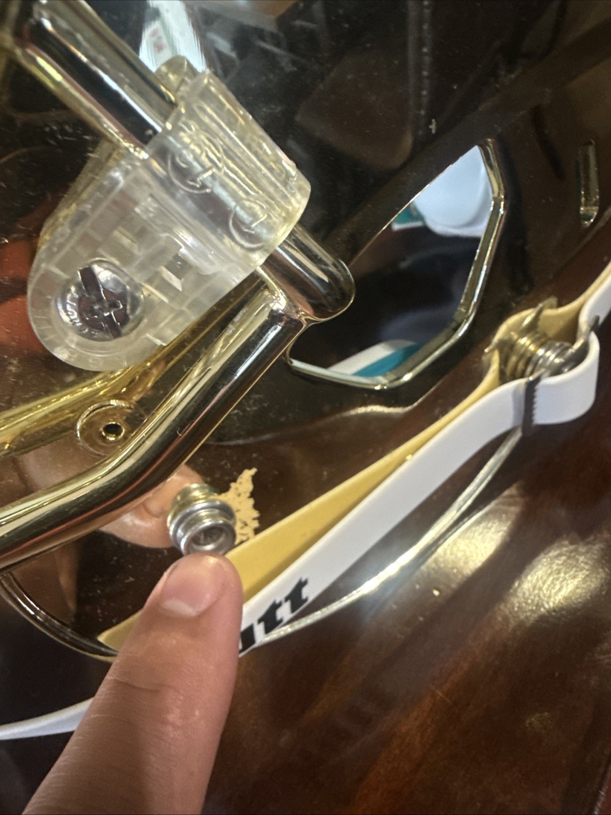 SAN FRANCISCO 49ERS Full Size Chrome Authentic Gold Football Helmet -