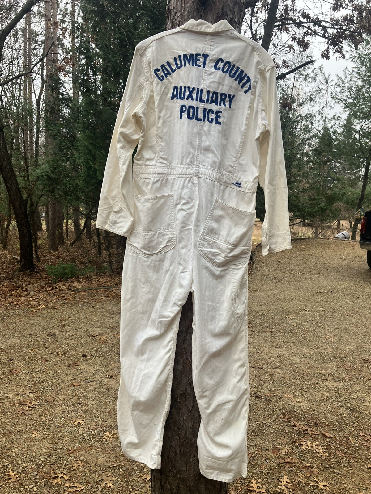 Vintage 50s LEE Auxiliary Police Wisconsin Sanforized Coveralls Jumpsuit.Rare